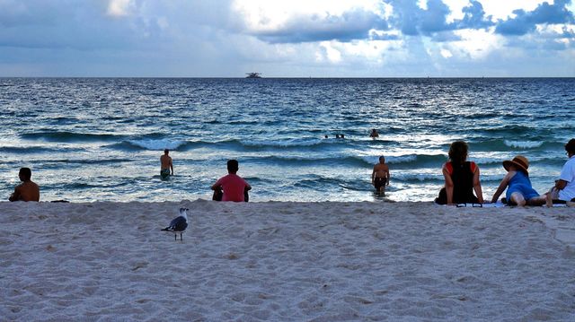 At the ocean in Miami