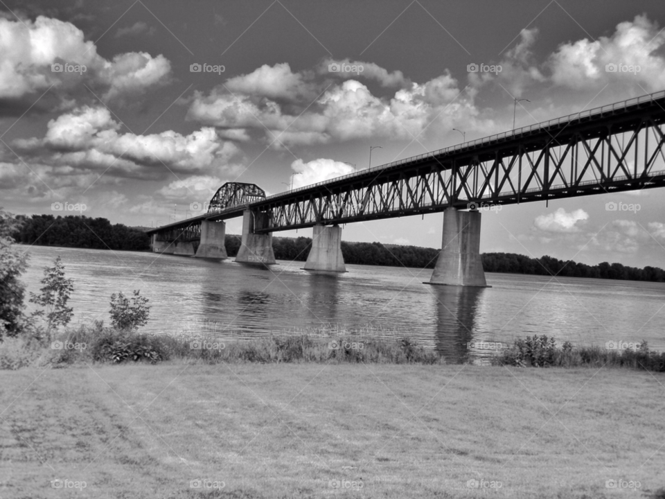 fredericton new brunswick canada bridge steel black and white by lagacephotos