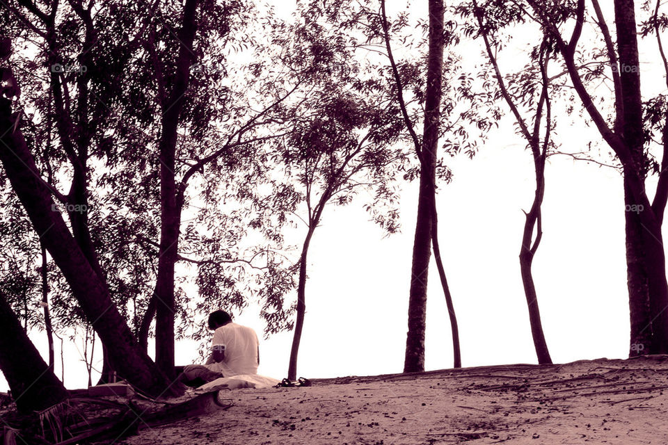 Relaxing at the beach