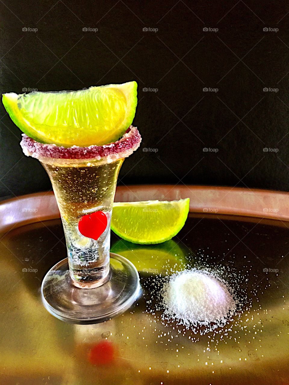 Close-up of tequila shot