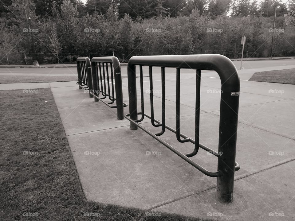 Bike parking rack.