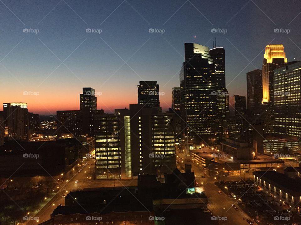 Sunset in Mpls. Downtown Minneapolis 