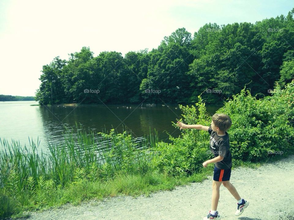 Rock throwing