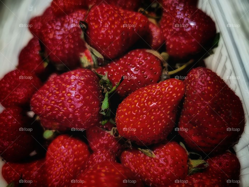 Fruits berry view bio fresh yummy healthy Red strawberry view table day part