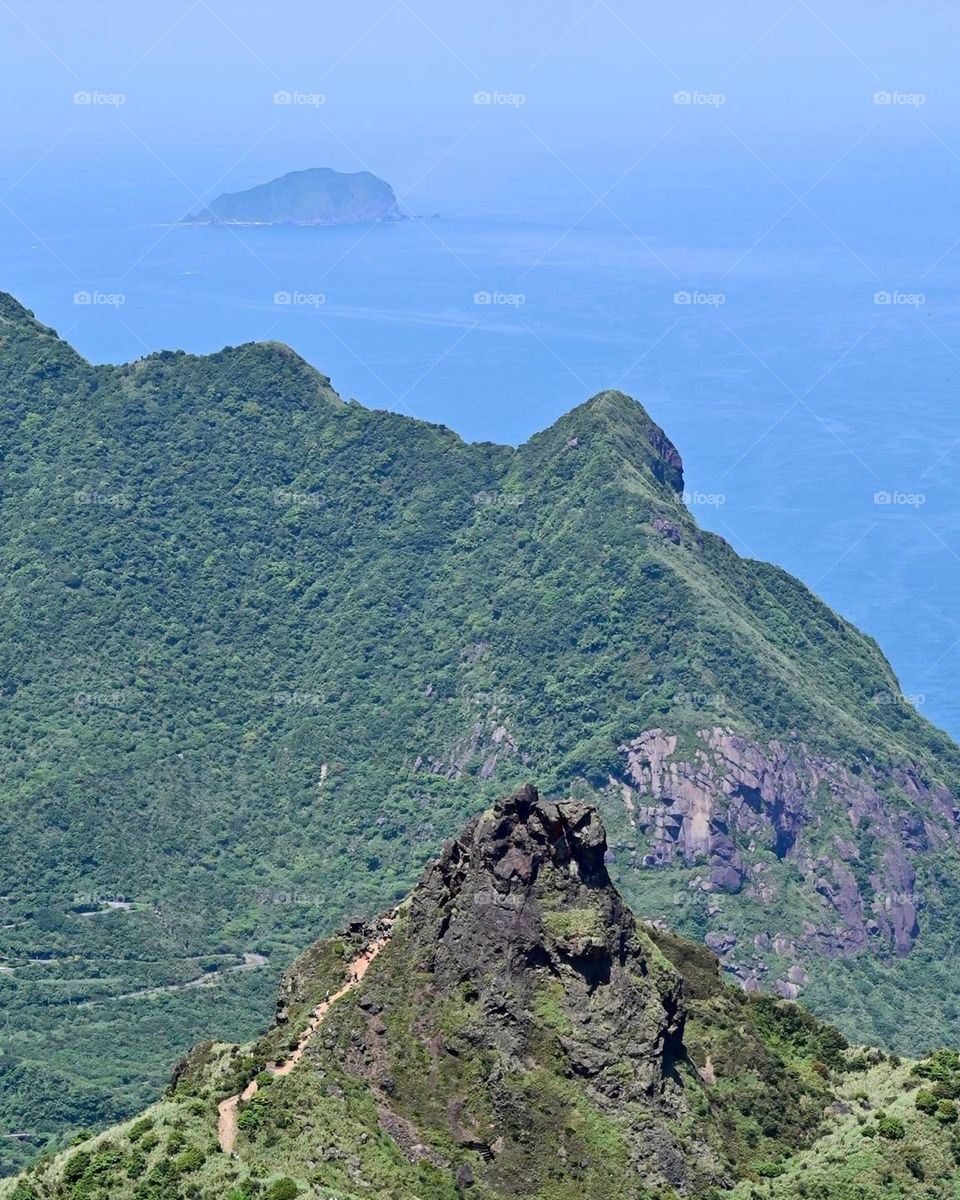 Beautiful mountain and sea scenery