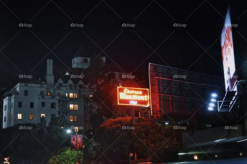 Sunset Strip on a typical Los Angeles evening