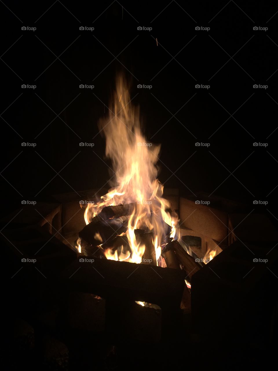 Relaxing by the fire 