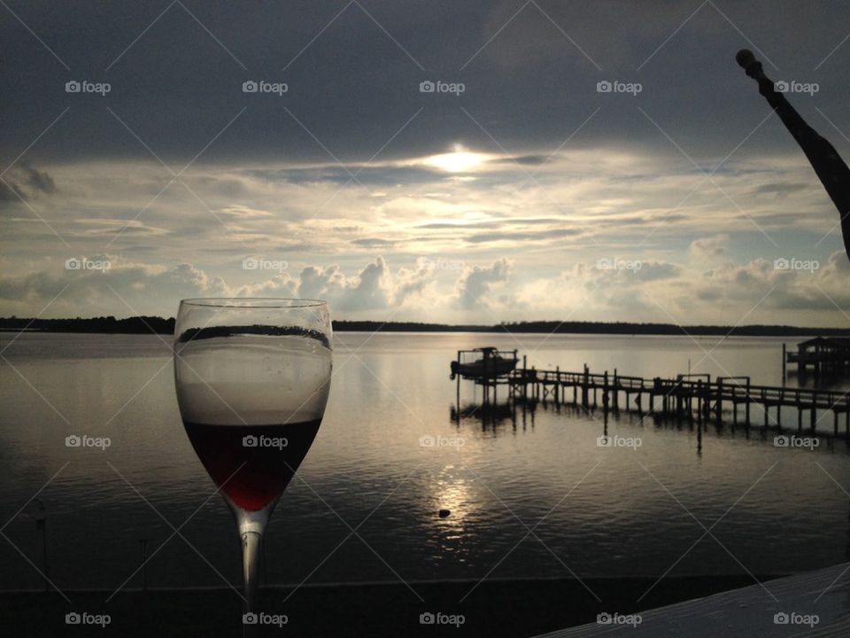 Wine at Sunset