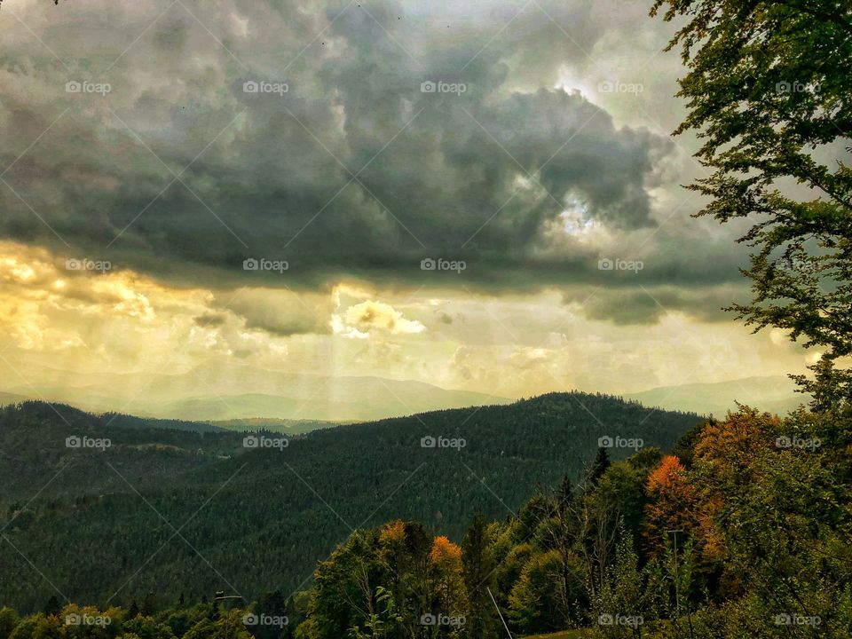 Mountain and sky 