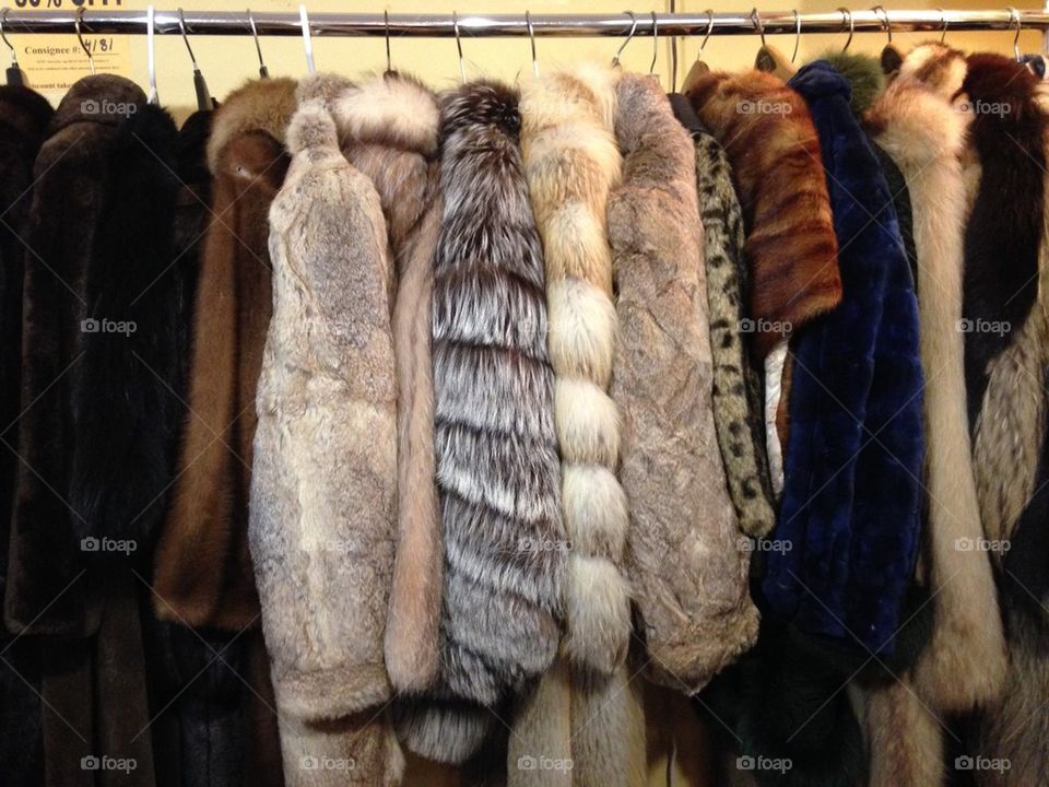 Vintage fake fur coat collection