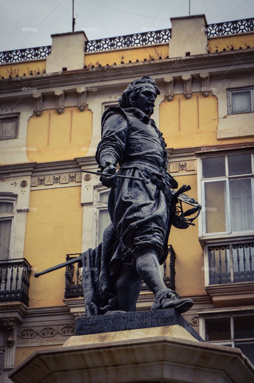 Escultura dedicada a José Ribera, Mariano Benlliure 1.888 (Valencia - Spain)