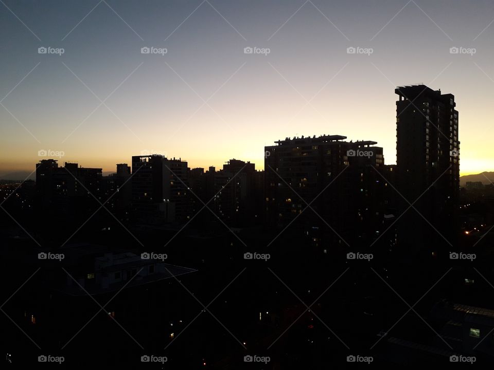 vista sur de la Ciudad de Santiago