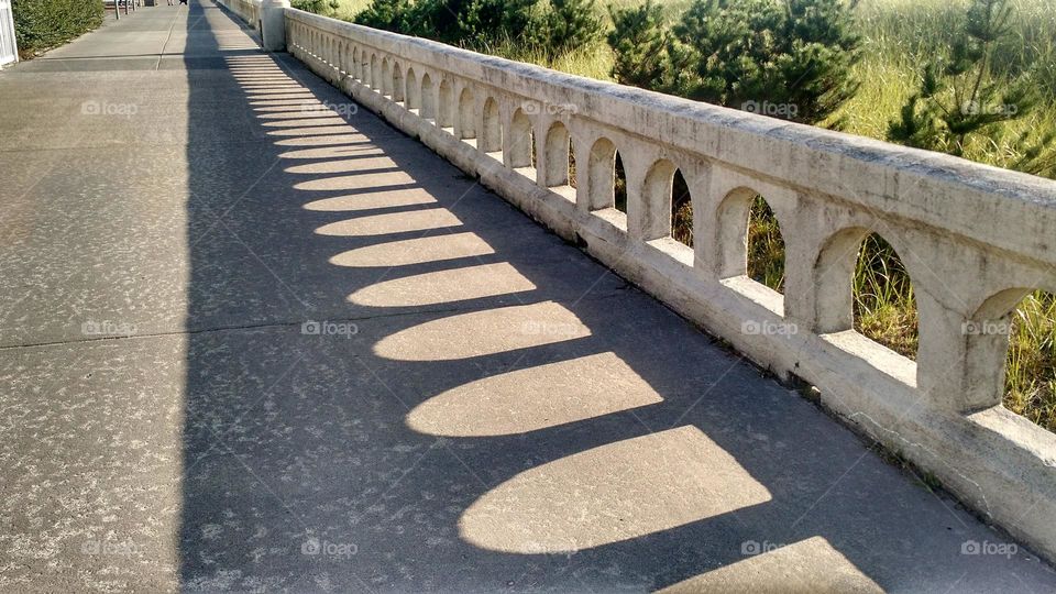 Shadow on path