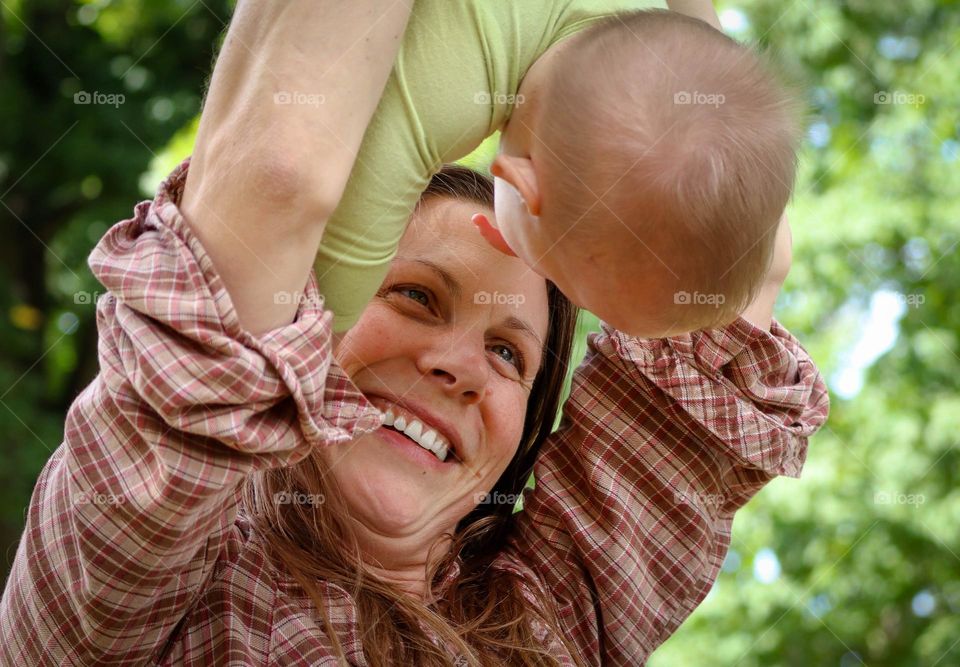 Portrait of a happy mother