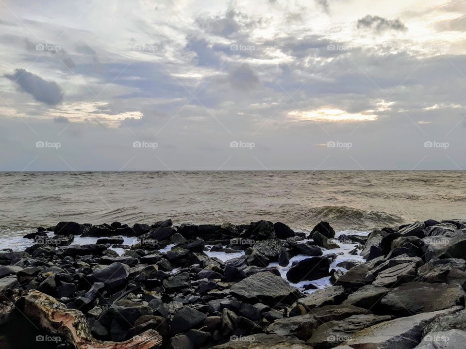 A calm ,evening view of sea at Calido Sri lanka