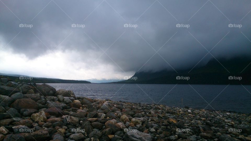 Darkness. The cloud is hanging very low on the sky