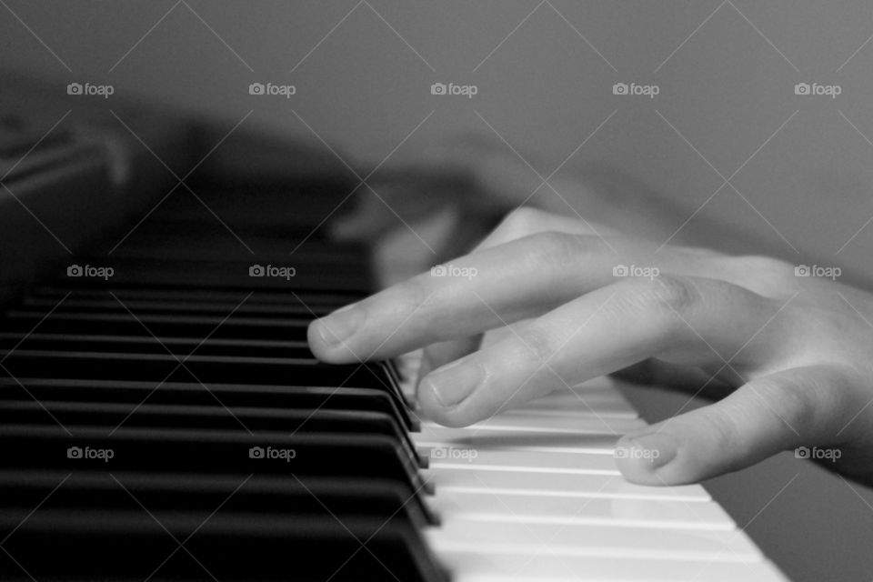 Playing the piano...