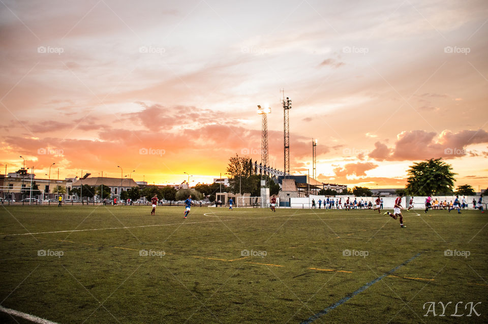 Football sunset