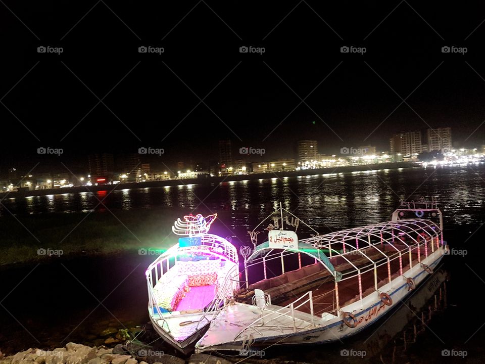 Nile River- Boat - Night - Colourful - Ship - Summer - City - Urban - Egypt