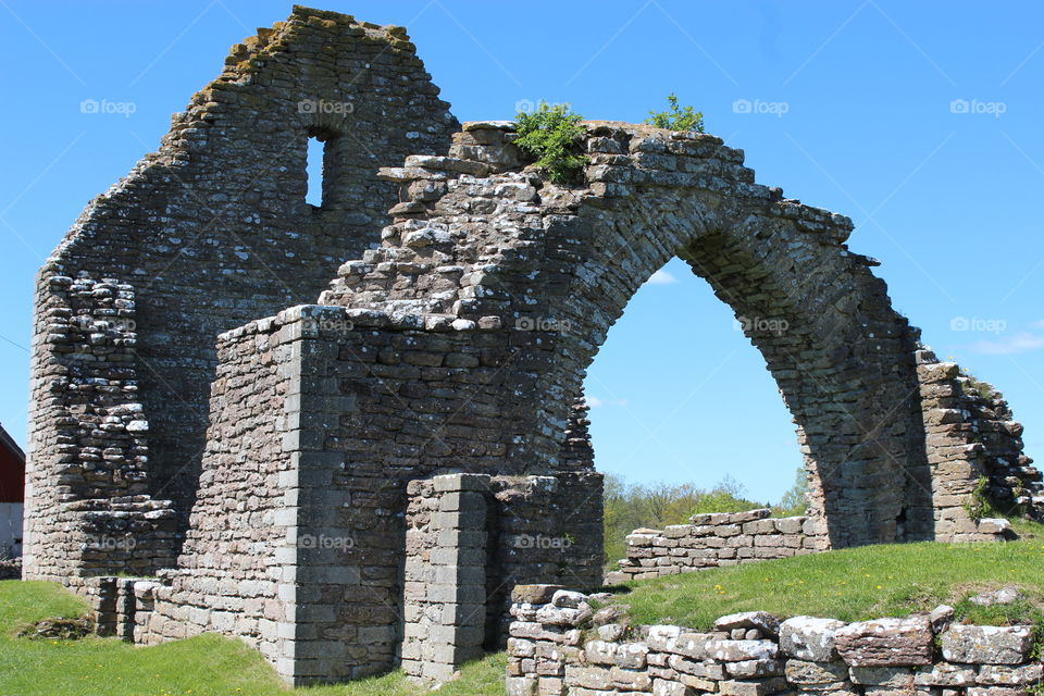 Ruined Chapel. A ruined 12th century chapel on Öland, Sweden