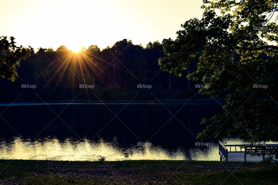 Sunset at Small Country. Camping in Louisa, VA