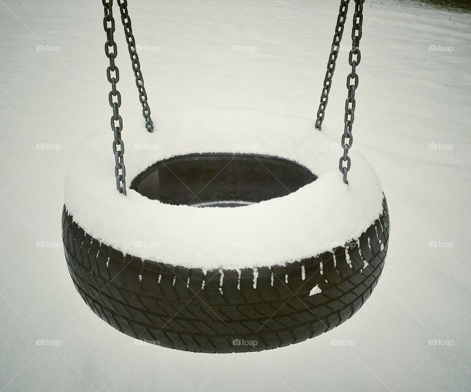 Snowy swing