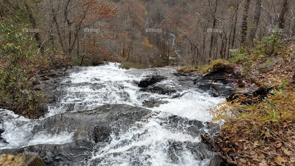 Amicalola Falls State Park waterfall in Georgia.
