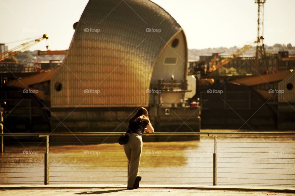 London. Thames barrier