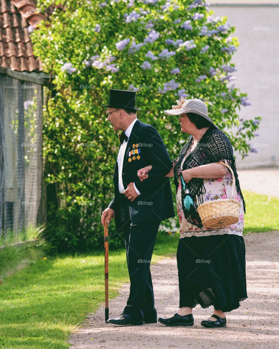 People walking in the park