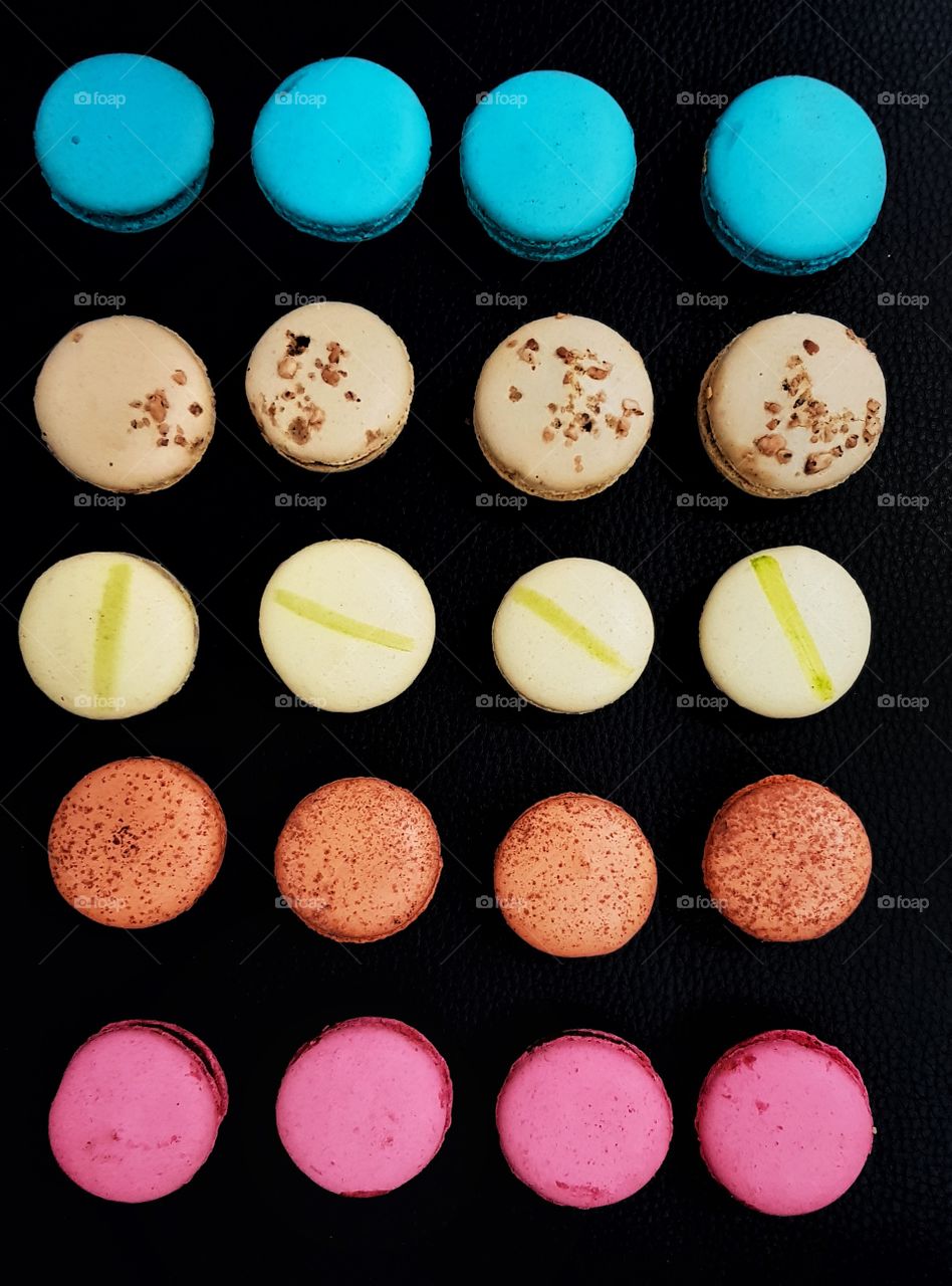 colorful macarons