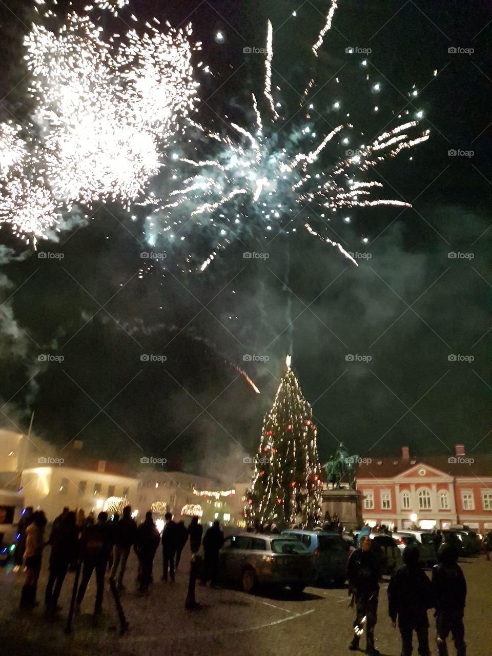 Festival, People, Christmas, Fireworks, Celebration
