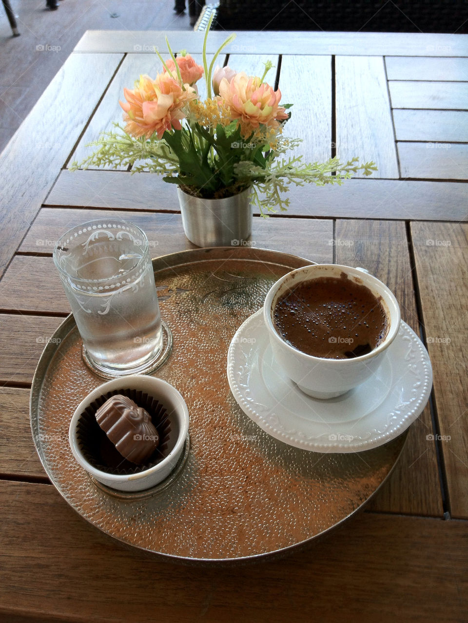 flower coffee glass tray by vkirtok