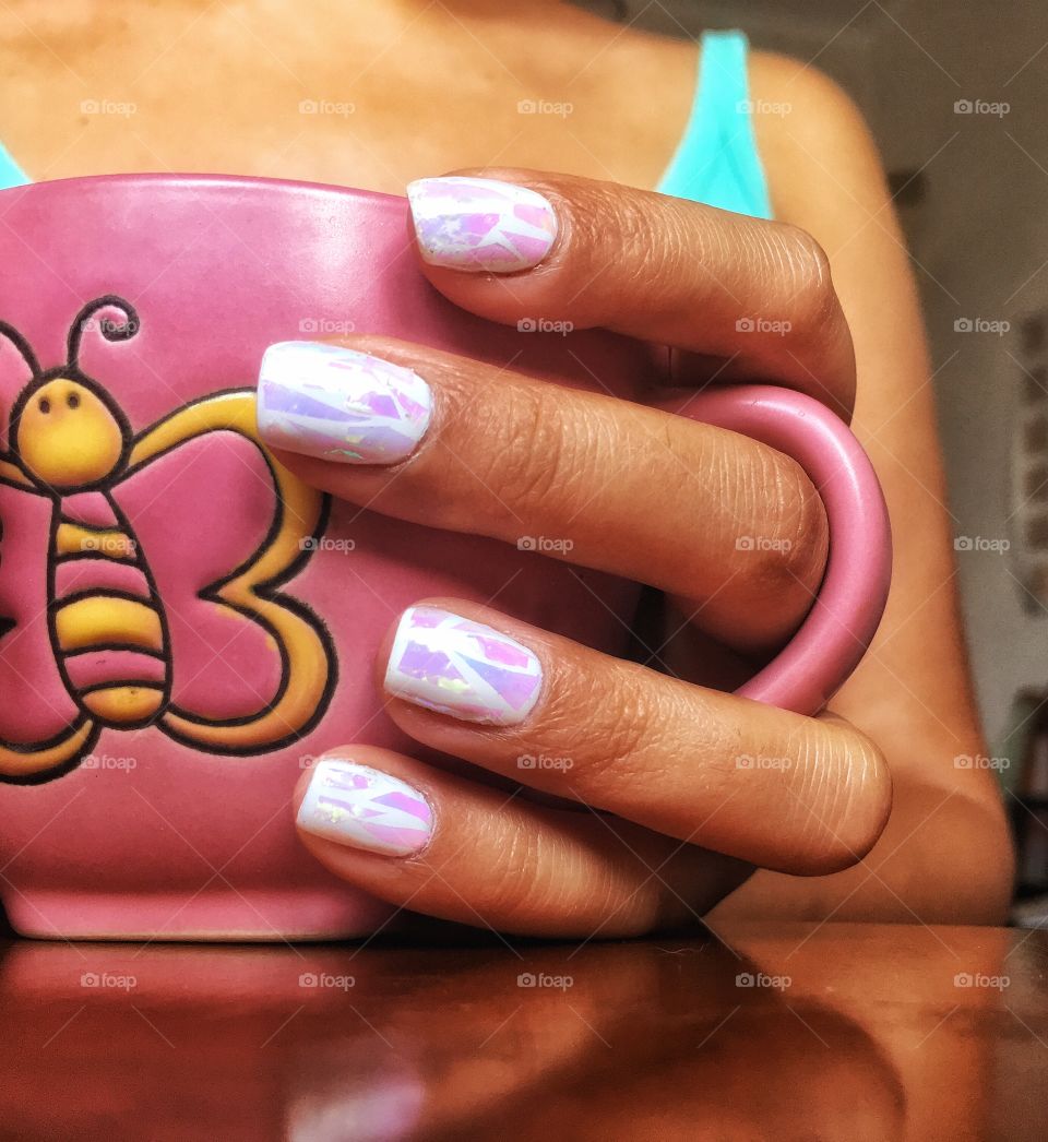 Morning coffee and nails on fleek 