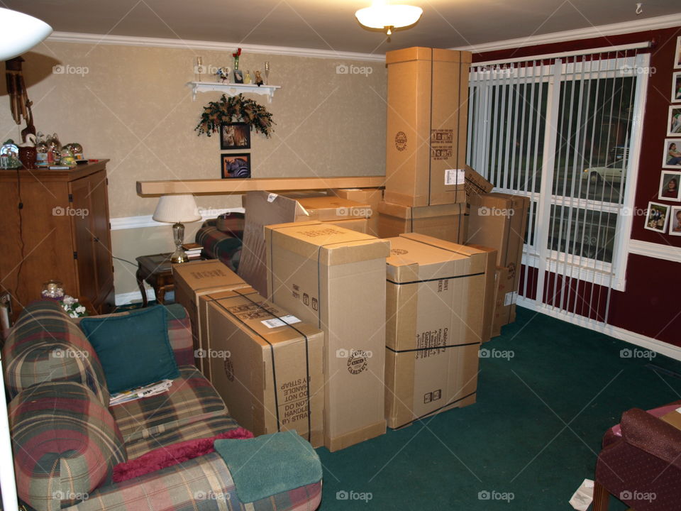 boxes in frontroom
