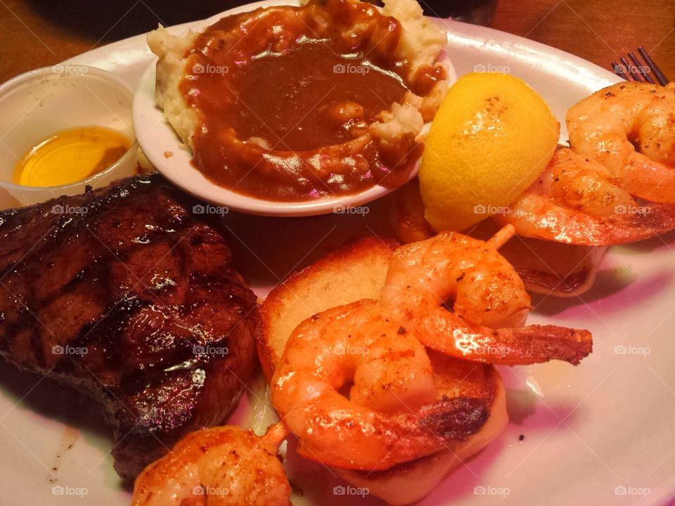 Shrimp and Steak Dinner