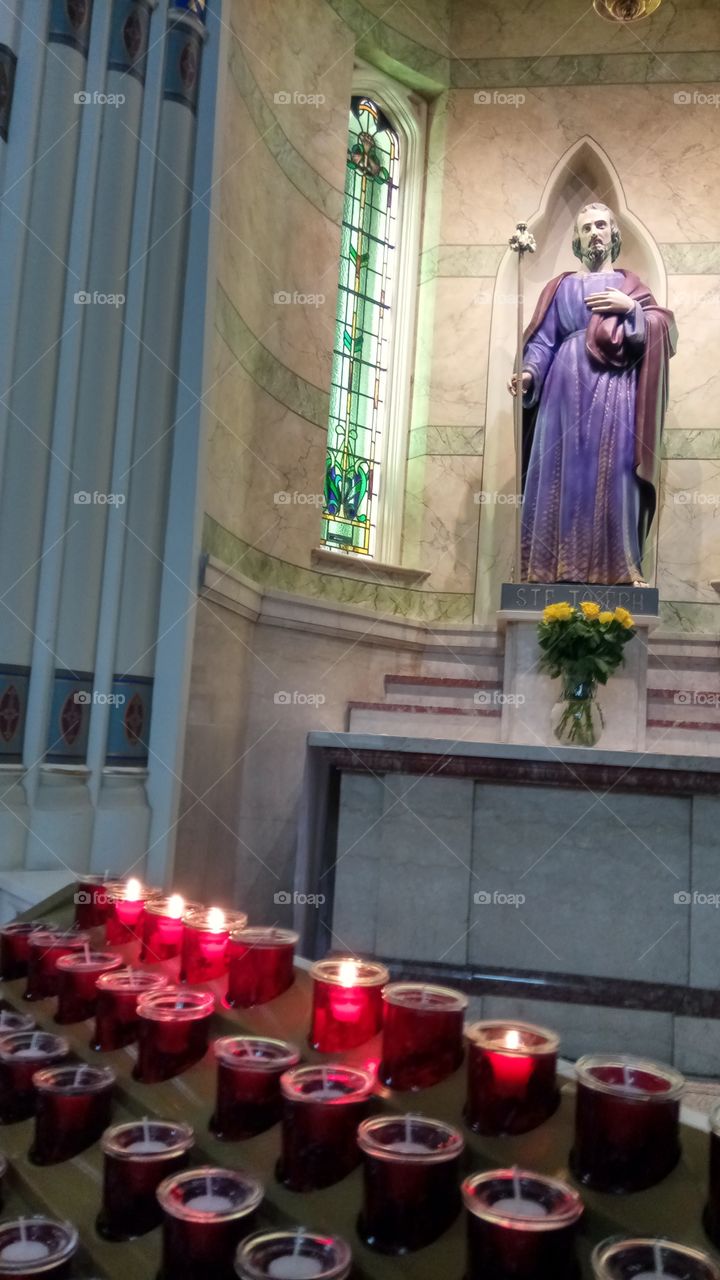 inside a catholic church in Belfast