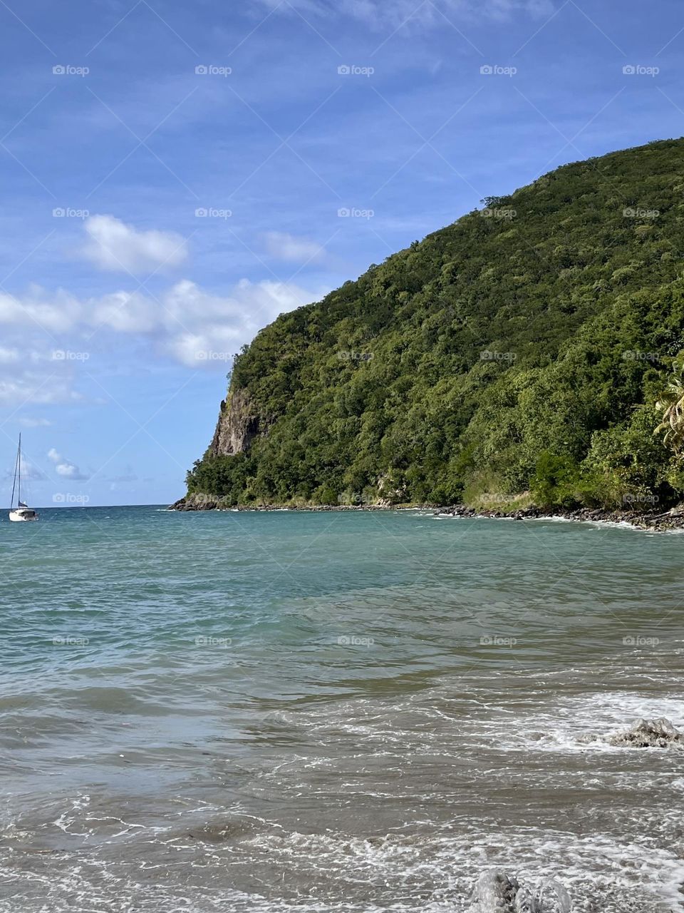 Wild landscape of Guadeloupe in the Caribbean