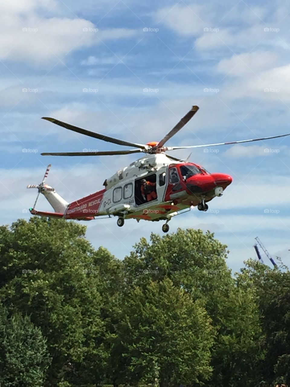 Emergency helicopter landing in London