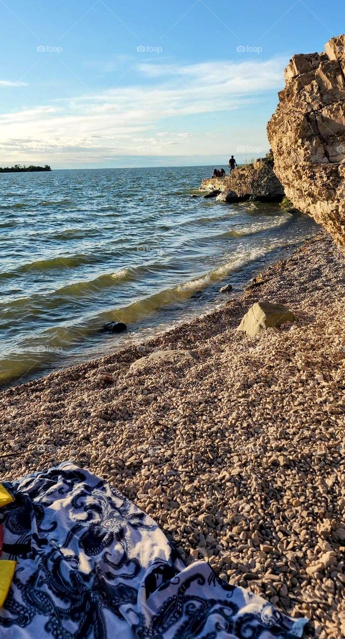 beautiful day for picnic on the beach
