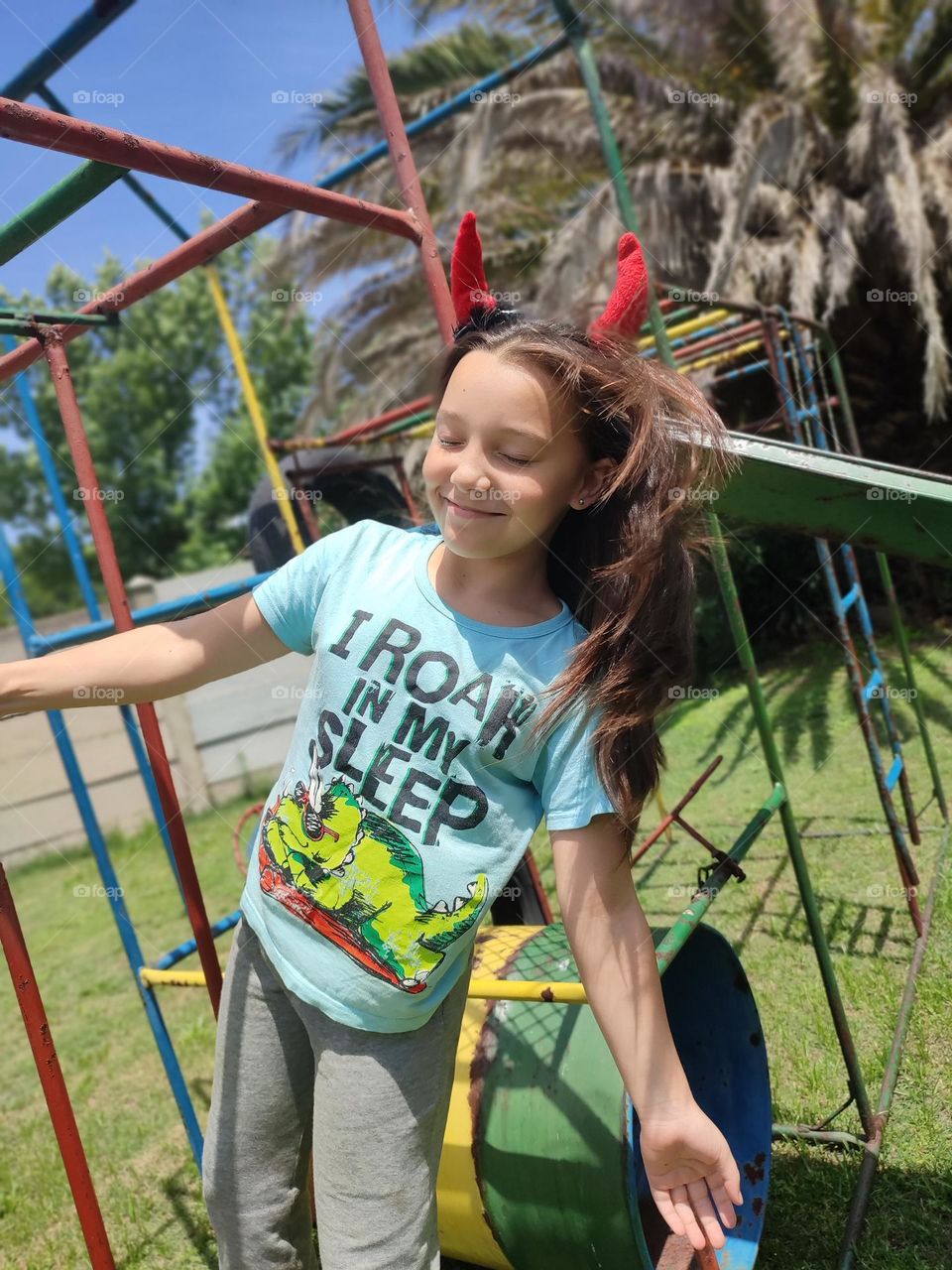 Hair blowing in the wind