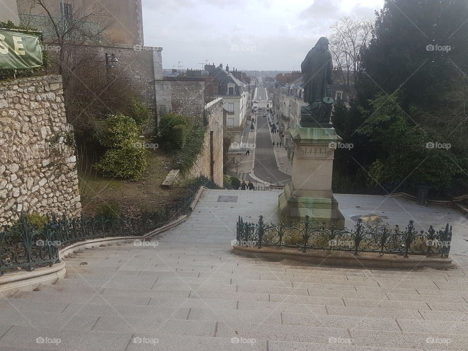 Blois chambourd France Loir et cher saint Aignan City Insertion statue Buildings Beautiful sight trees