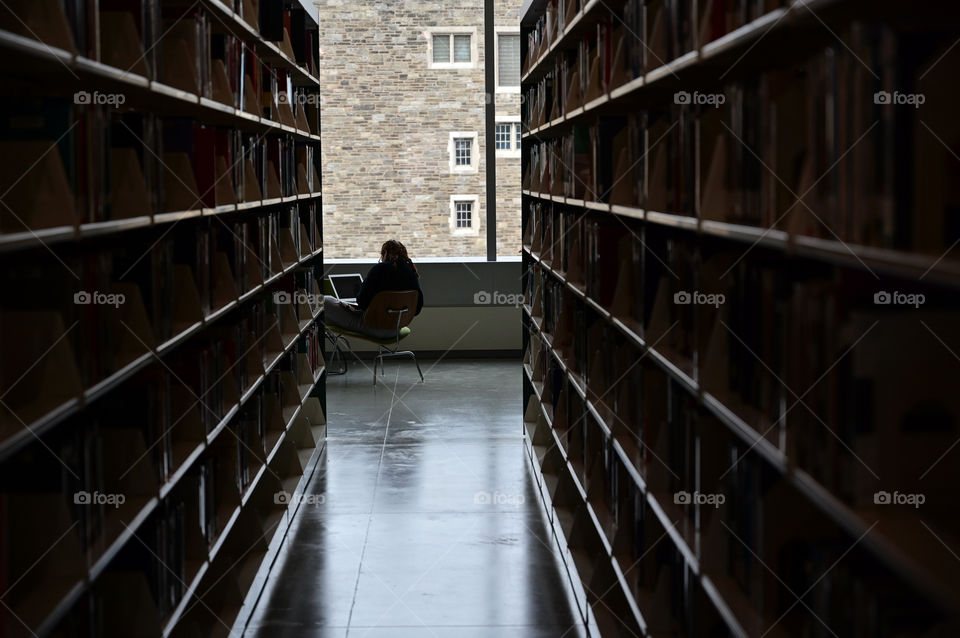University library shadows