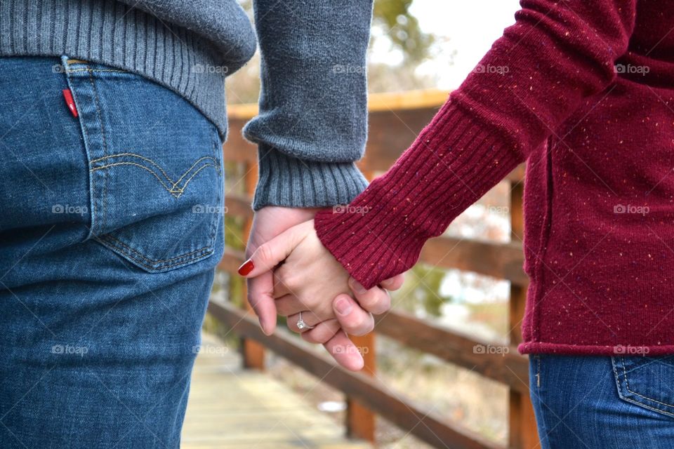 Engagement photos of the ring 
