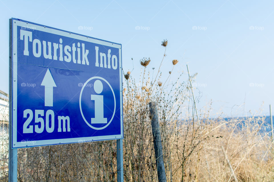 travel tourist info sign