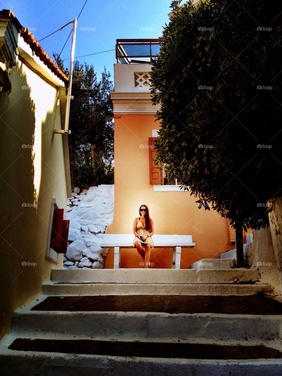 girl pink summer waiting by mrarflox