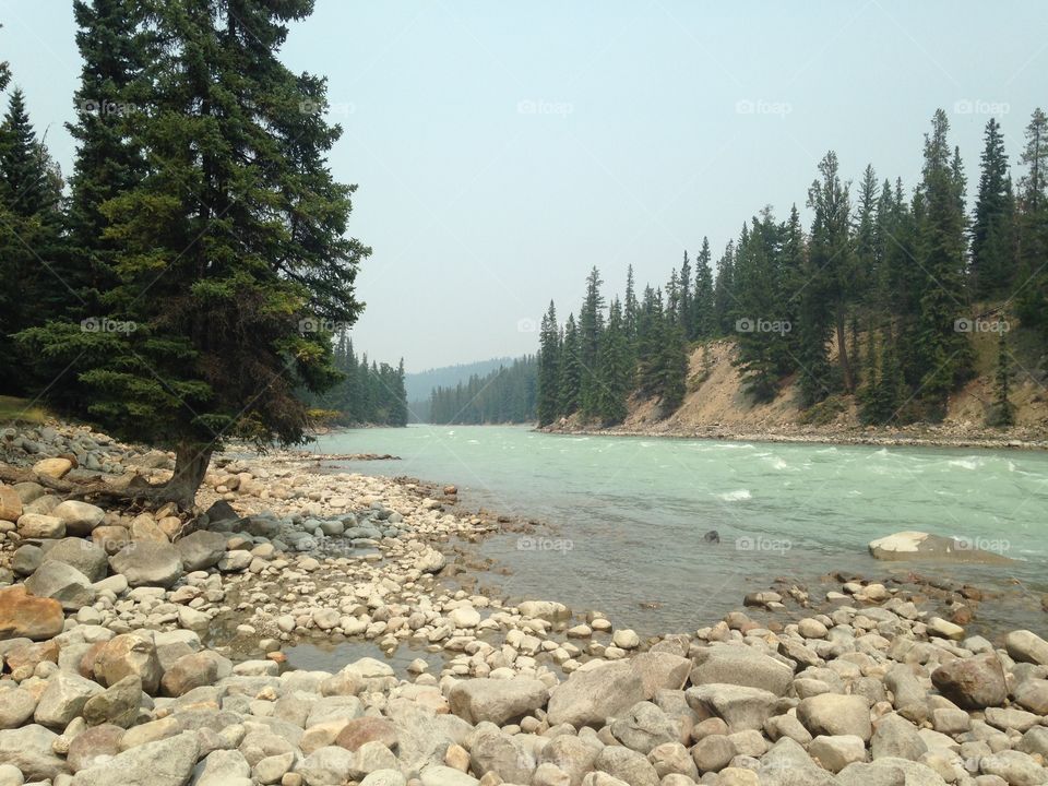 Turquoise watered river 