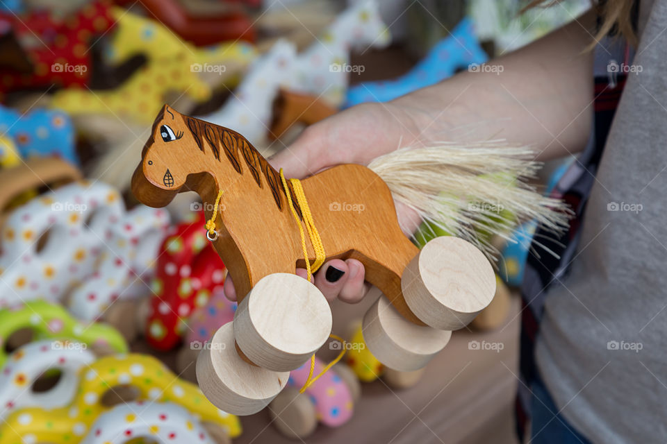 wooden toy horse