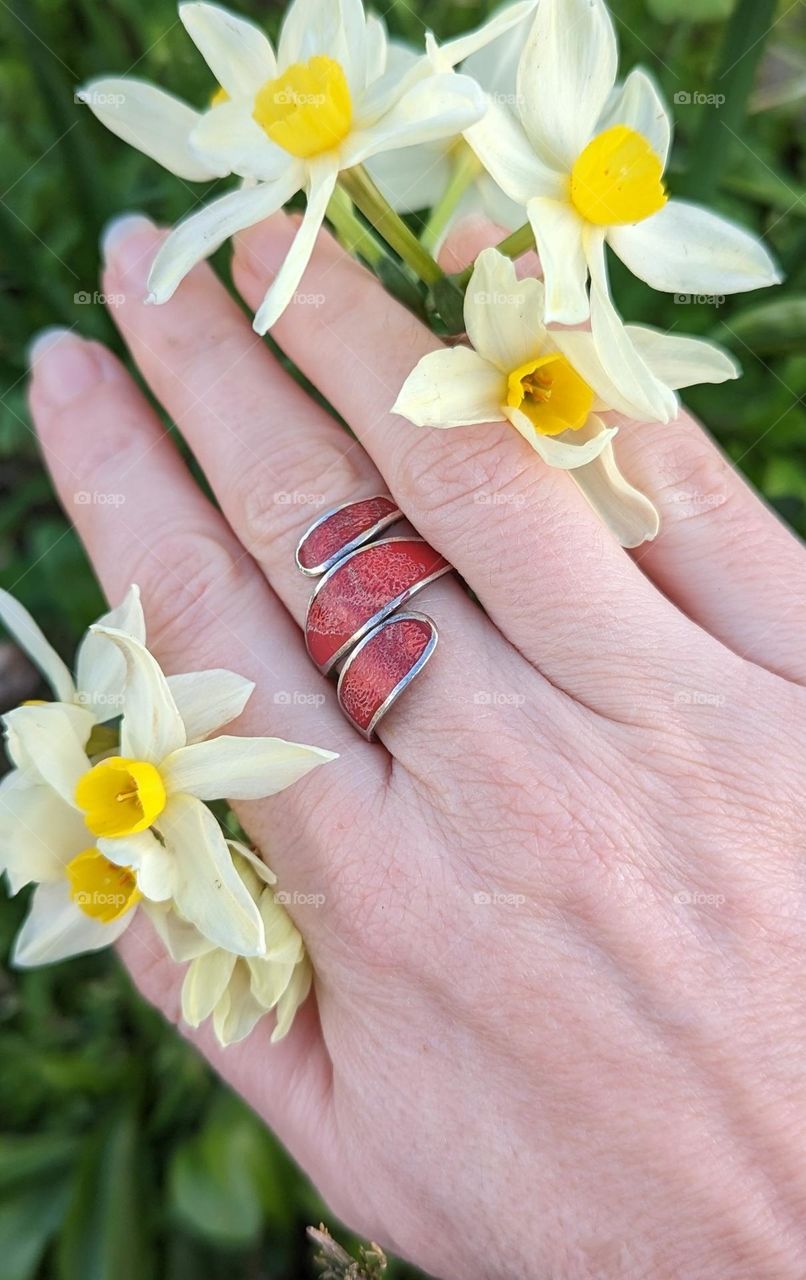 ring and flowers