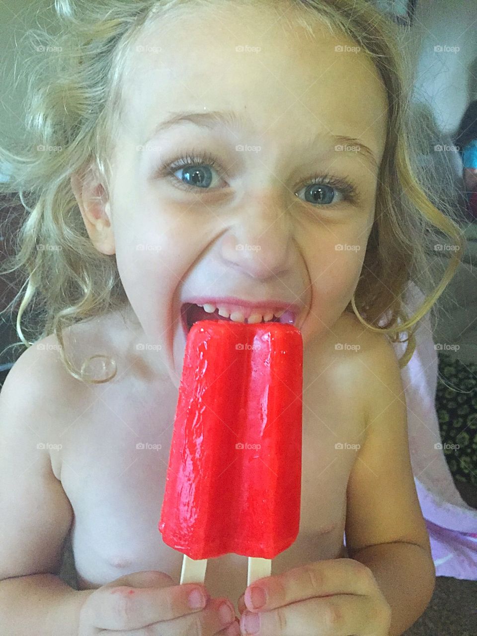 Girl eating ice-cream