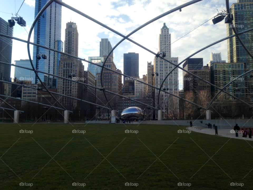 sky grass buildings art by mengzishiliu